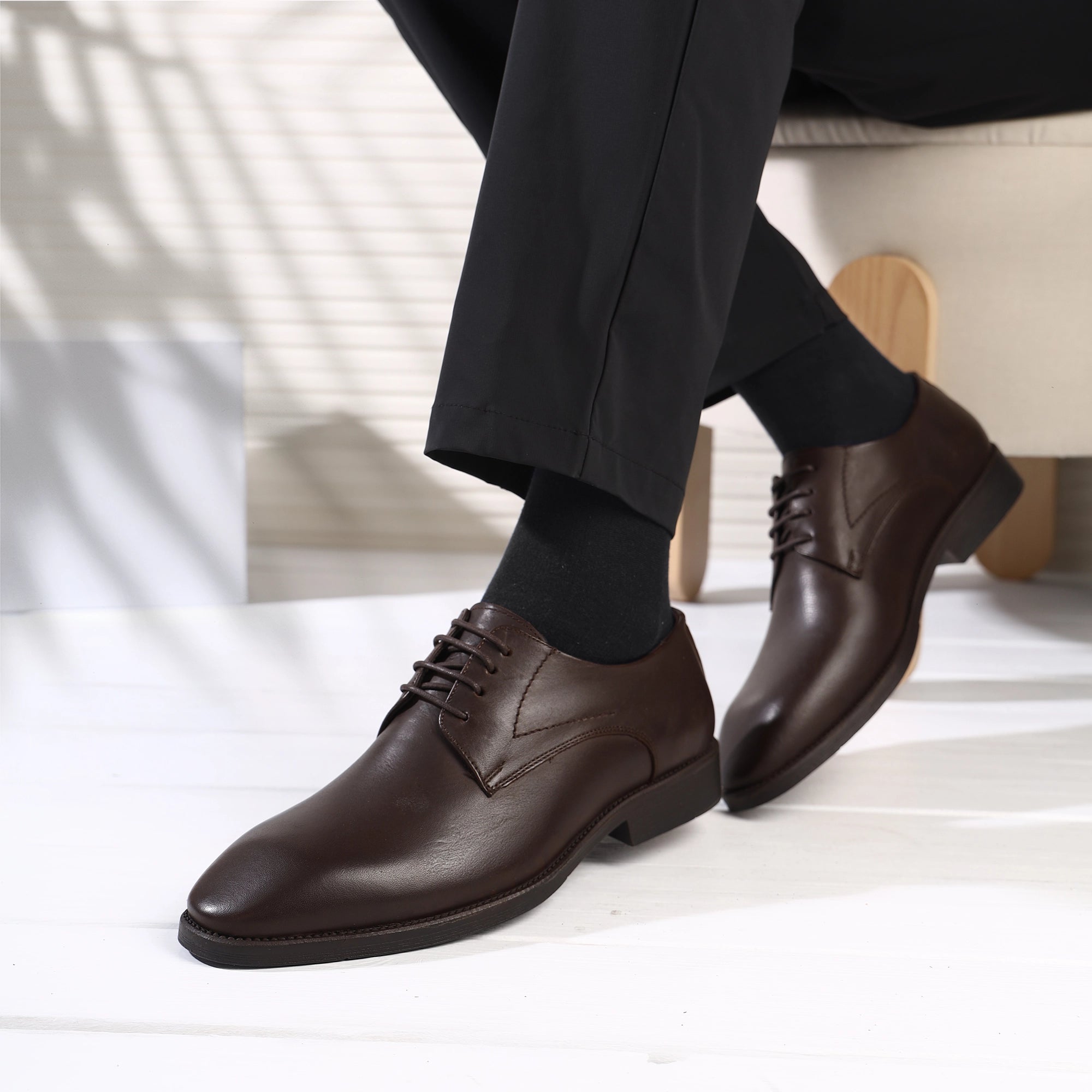 حذاء رجالي كلاسيك جلد طبيعي فاخر -A80