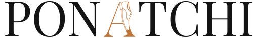 Ponatchi logo with a stylized 'A' on a black background